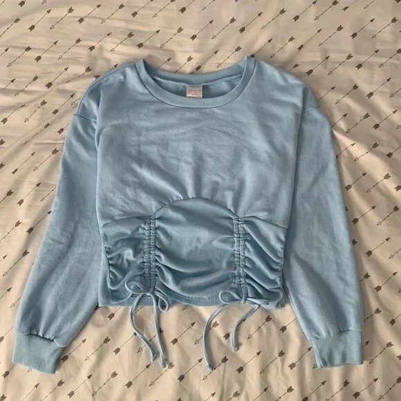 No Boundaries corset inspired blue sweater - Picture 6 of 6